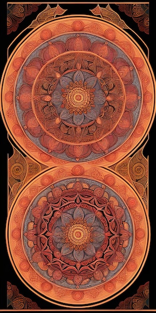 A mandala design symmetrical wallpaper