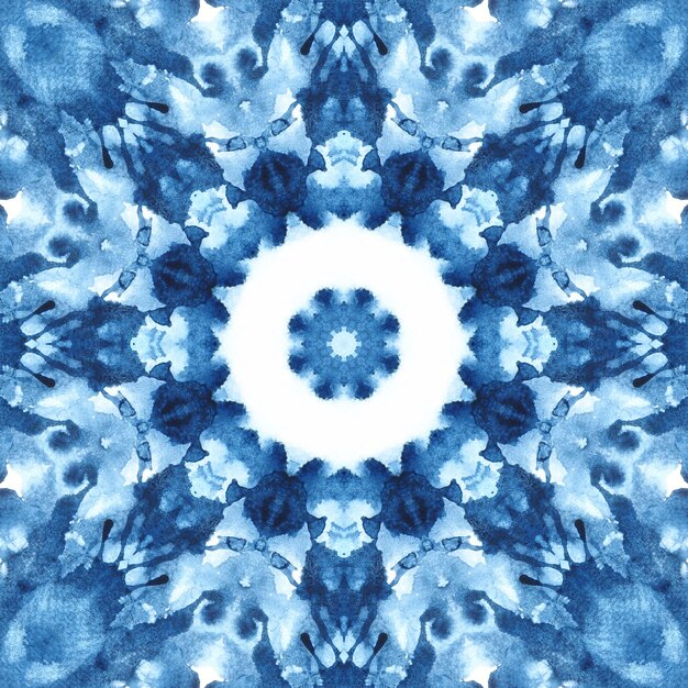 Photo mandala design in tie dye style seamless repeating pattern abstract background