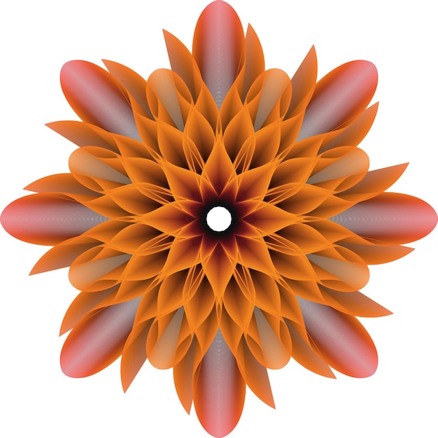 Mandala flower by design orange