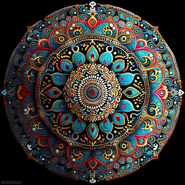 Mandala gekleurd ontwerp