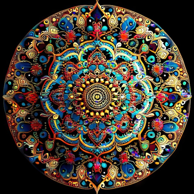 Mandala gekleurd ontwerp