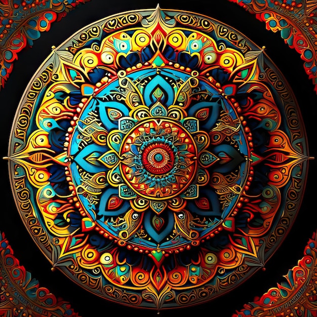 Mandala gekleurd ontwerp