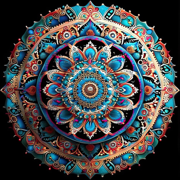 Mandala gekleurd ontwerp