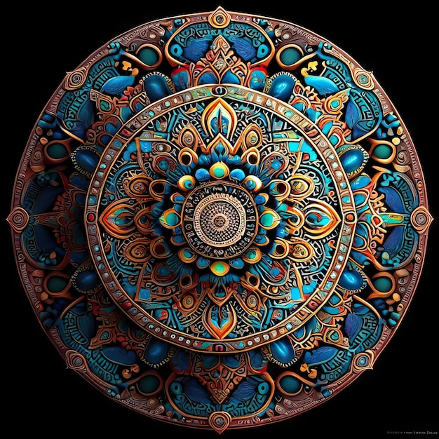 Mandala gekleurd ontwerp