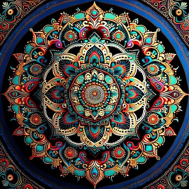 Mandala gekleurd ontwerp