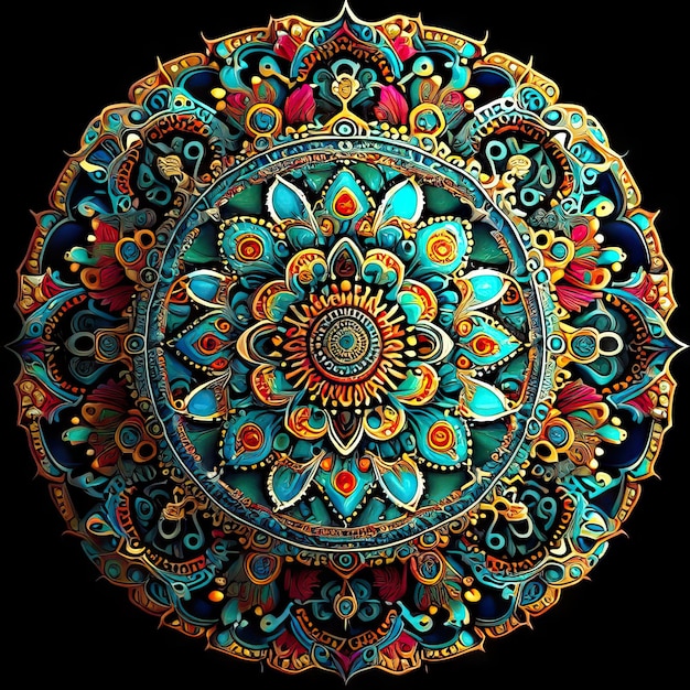 Mandala gekleurd ontwerp