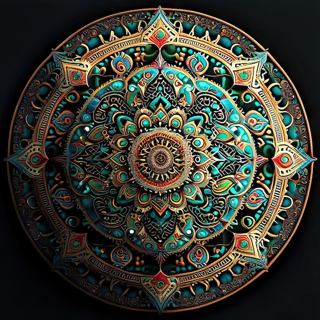 Mandala gekleurd ontwerp