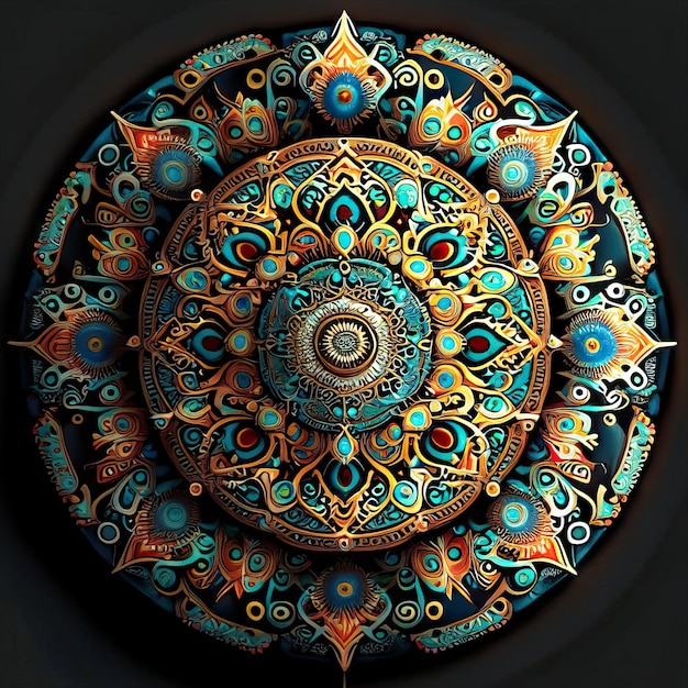 Mandala gekleurd ontwerp