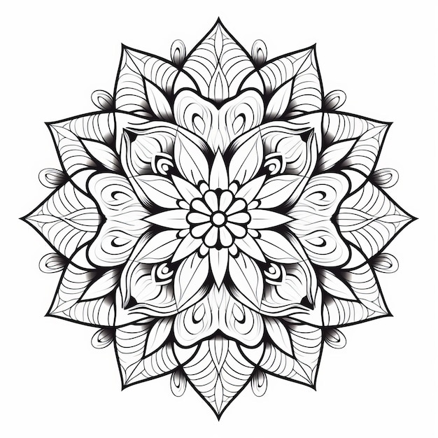 Mandala kleurpagina Klassieke tatoeage motieven voor ontspanning