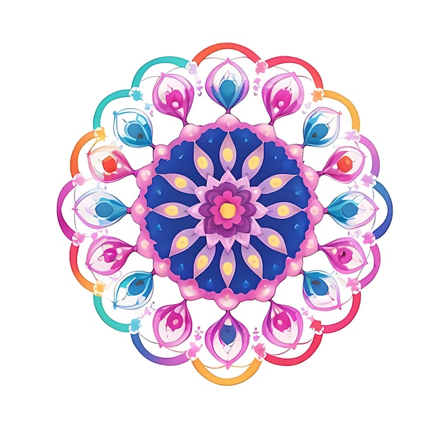 Mandala kunst abstract ornament illustratie ontwerp decoratie met witte achtergrond generatieve ai