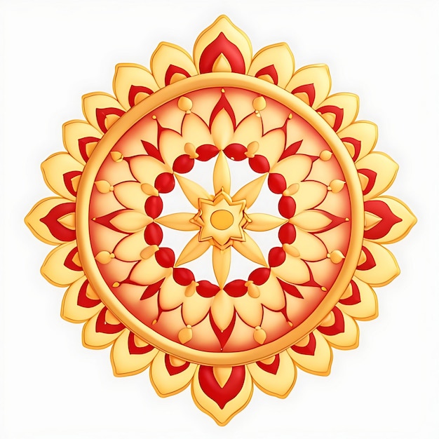 Mandala kunst abstracte ornament illustratie ontwerp decoratie met witte achtergrond generatieve ai
