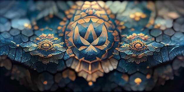 Mandala kunstwerk kleurrijk patroon. Abstracte mandala. 3D illustratie.