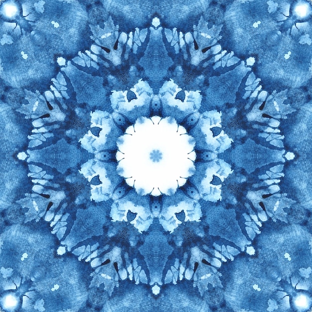 Foto mandala-ontwerp in tie dye-stijl naadloos herhalend patroon abstracte achtergrond