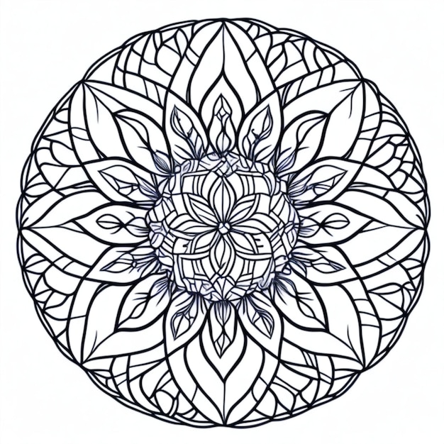 Photo mandala to paint mandala design to print and paint