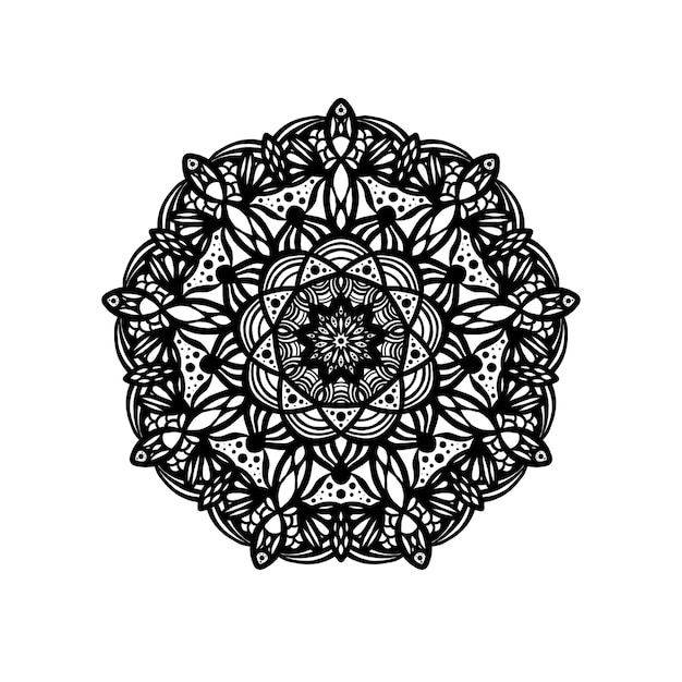 Дизайн шаблона мандалы с рисованной мандалой Восточный узор Концепция расслабления и медитации