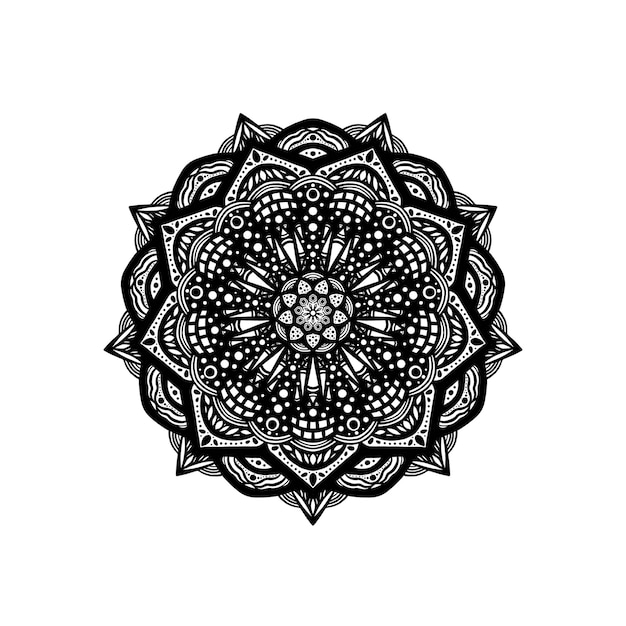 Mandala pattern design with hand drawn mandala Oriental pattern Unique design with petal flower