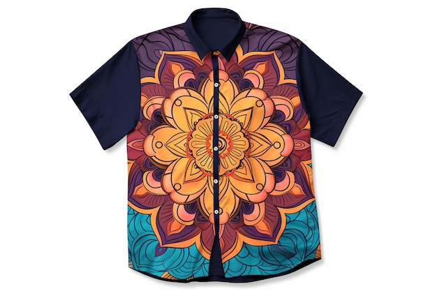 Mandala Print Shirt Fashion