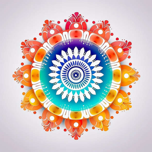 Foto mandala round ornament pattern elemento circolare geometrico realizzato in vettoriale