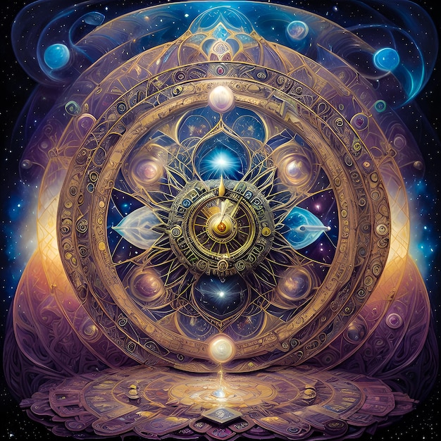 Mandala in the universe space sphere