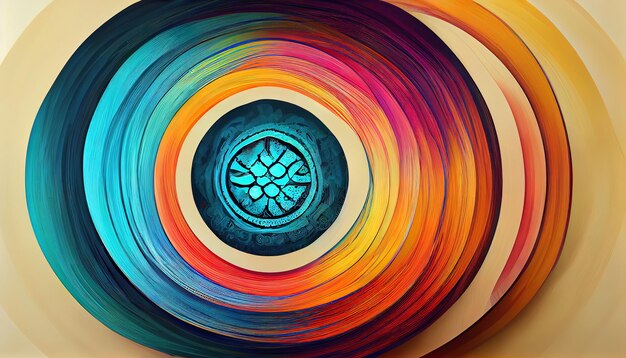 Mandala verlichting concept illustratie voor spiritualiteit Generatieve Ai