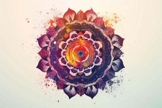 Mandala watercolor Generate Ai