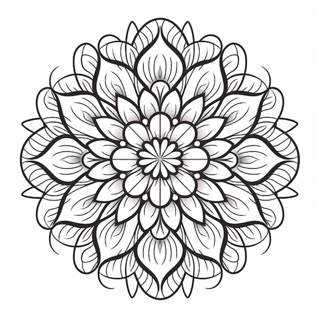 A mandala with a flower pattern.