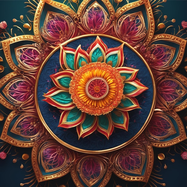 mandala with indian pattern