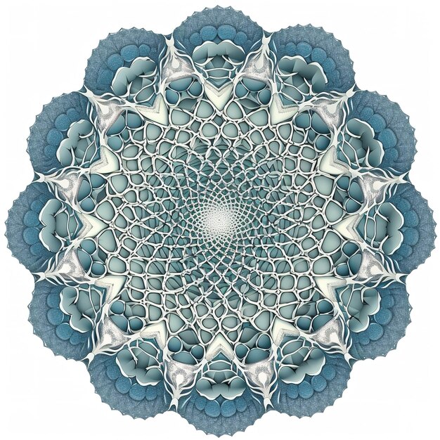 A mandala with a pattern of stars and flowers