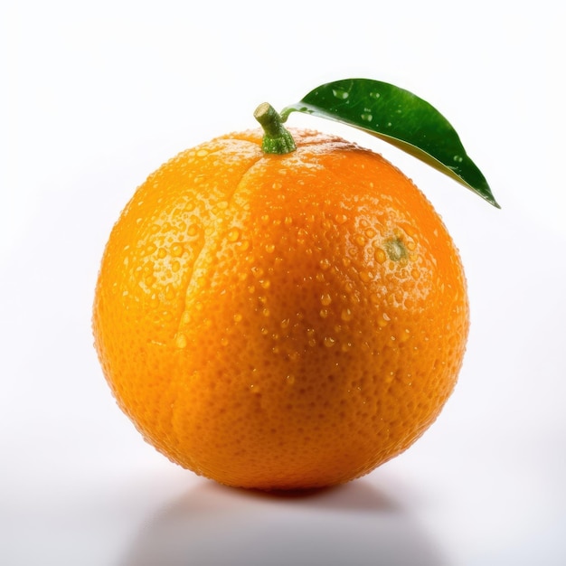Мандариновый апельсин изолирован на белом фоне генеративный AI