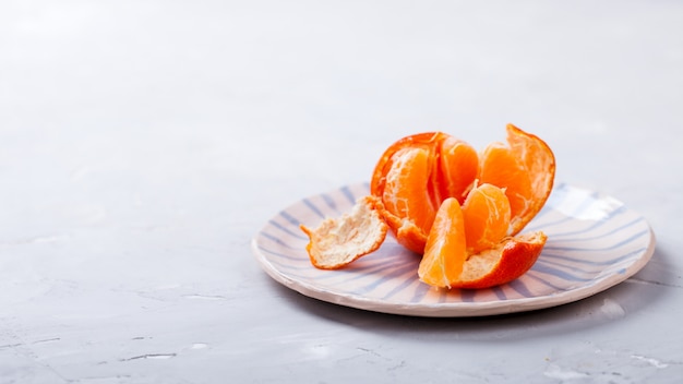 Mandarin on a plate