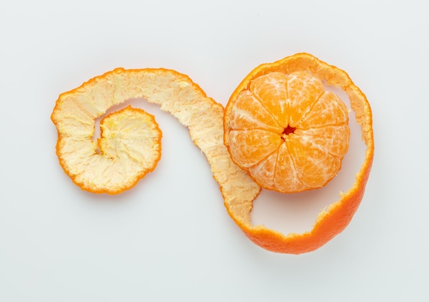 Mandarine orange fruits or tangerines isolated on white background. Fresh mandarine Pattern.