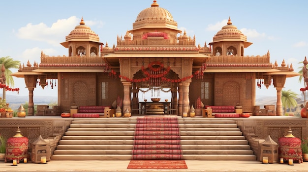 mandir HD 8K wallpaper Stock Photographic Image