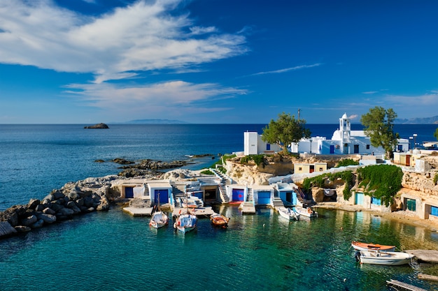 Mandrakia dorp in Milos eiland, Griekenland