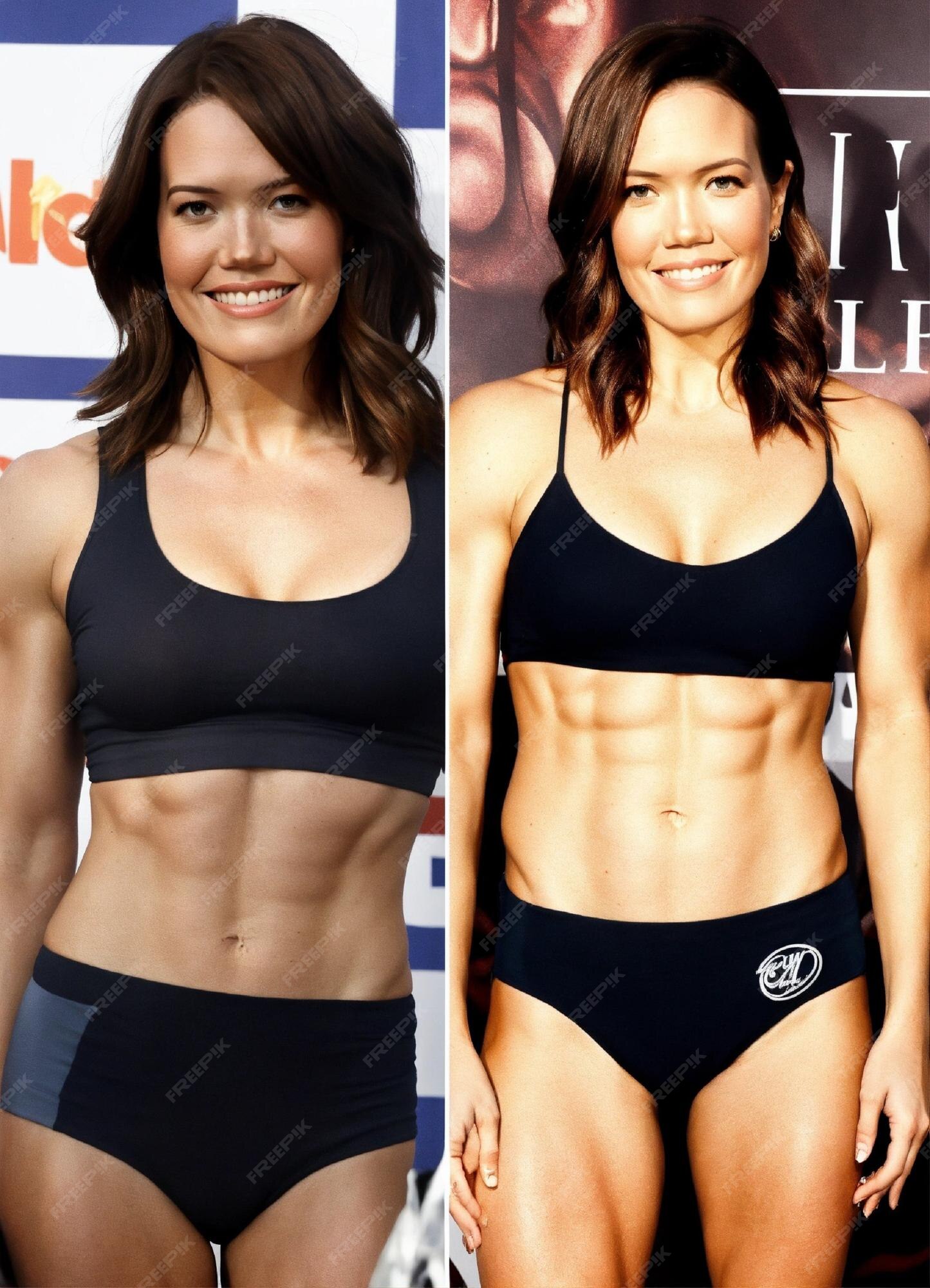 Premium Photo | Mandy Moore tall bodybuilding success
