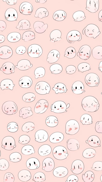 manga cute emoticon set