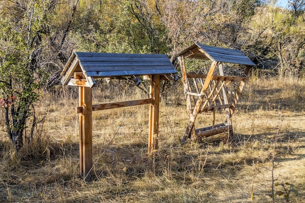 A manger feeder for wild animals