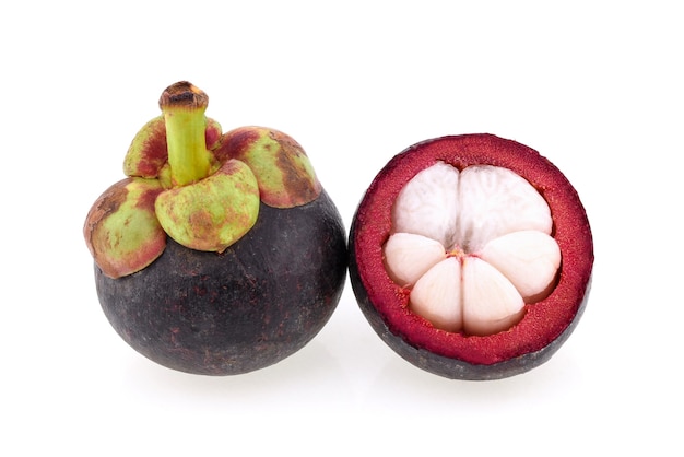 Manggistans Koningin van fruit, geïsoleerde mangostan