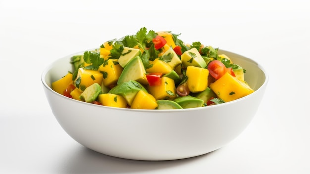 mango avocado salad with lime dressing