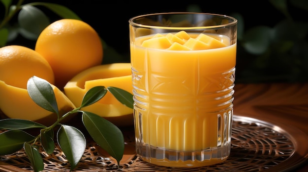 mango background with juice