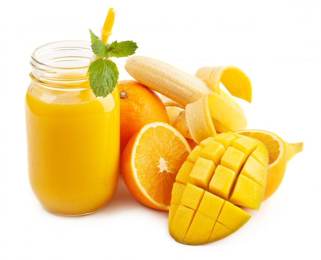 Mango banana orange smoothie