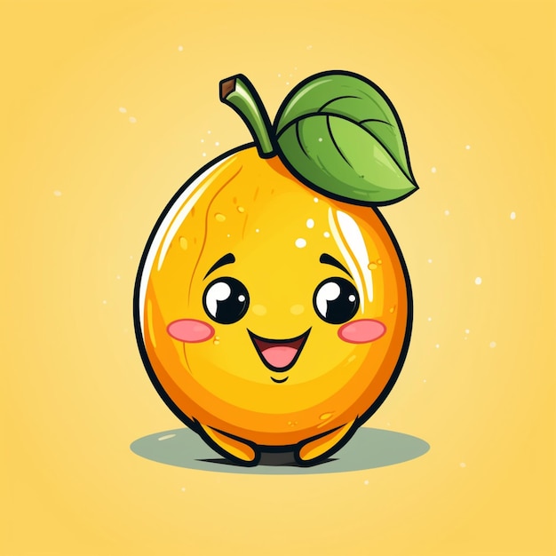 Premium AI Image | mango cartoon logo