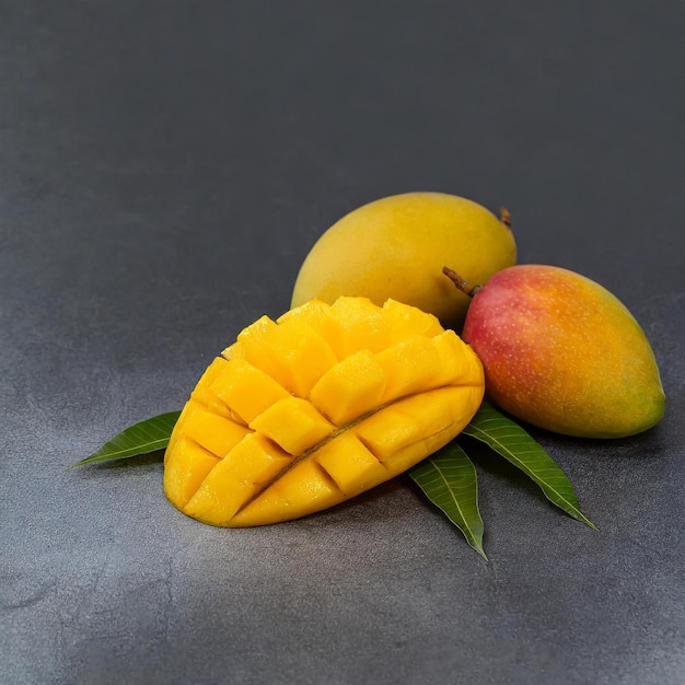 Foto frutto di mango mango isolato su sfondo bianco con percorso di taglio