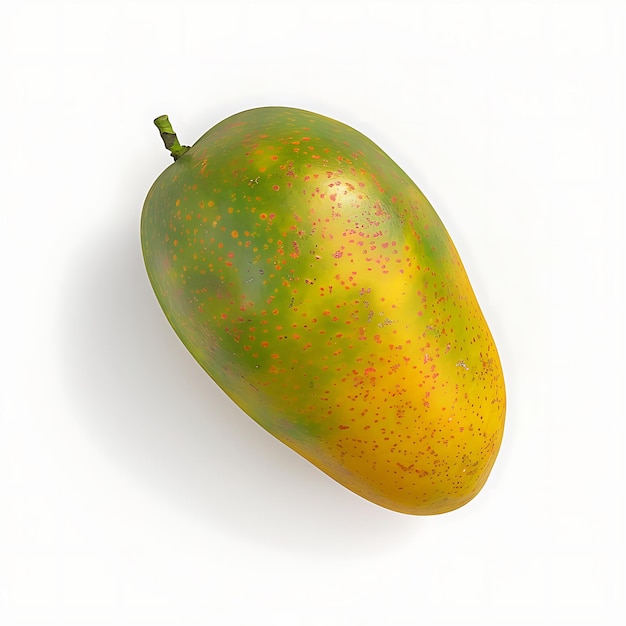 Mango Fruit Top View on Clean White Background