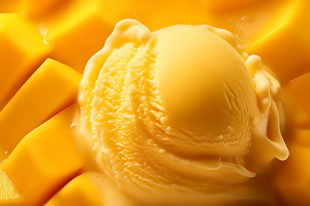 Mango Ice Cream AI technology generated image