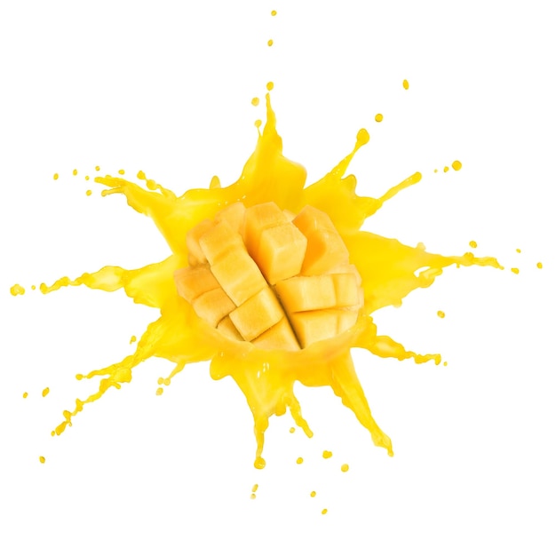 Mango in sap splash.