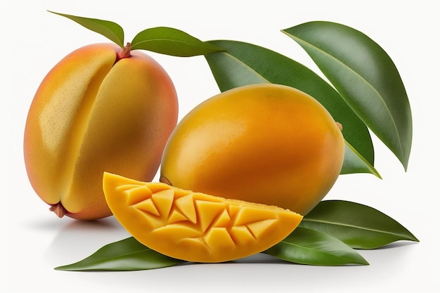 Photo mango is a mango that is yellow and orange.