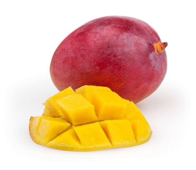 Mango isolated on white background with clipping path