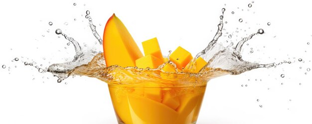 Photo mango juice splash