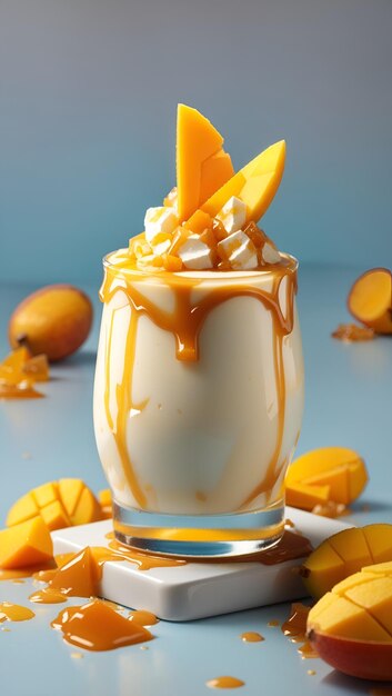 Photo mango lassi yogurt