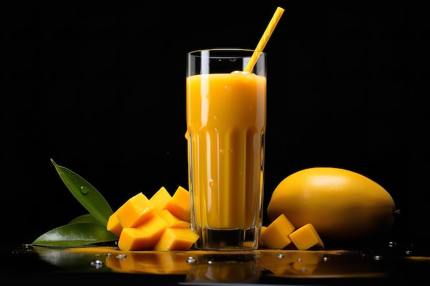 Mango Madness Puur mangosap in een hoog glas